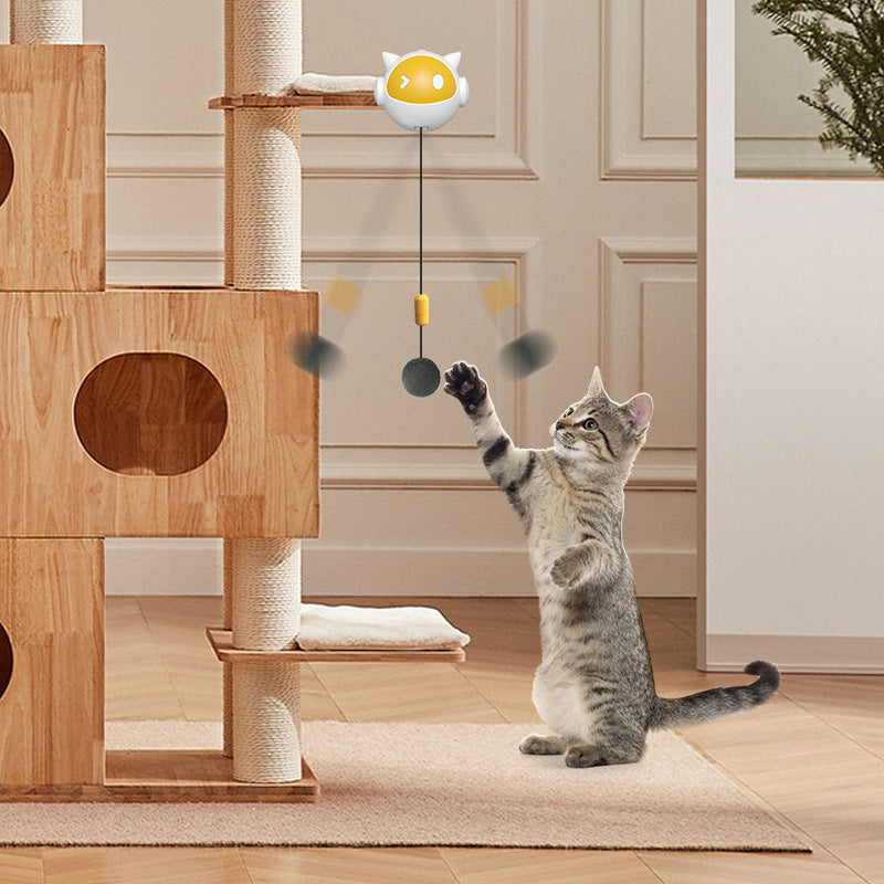 Integrated Adjustable Electric Cat Toy Automatic Retractable Cat Ball Self-Pleasure Intelligent Adjustable Cat Ball Cat Toy