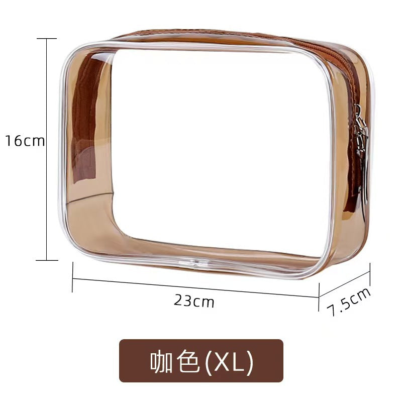Pvc Toiletry Bag Transparent Cosmetic Bag Portable Storage Bag Large Capacity Travel Toiletry Bag High-End Waterproof