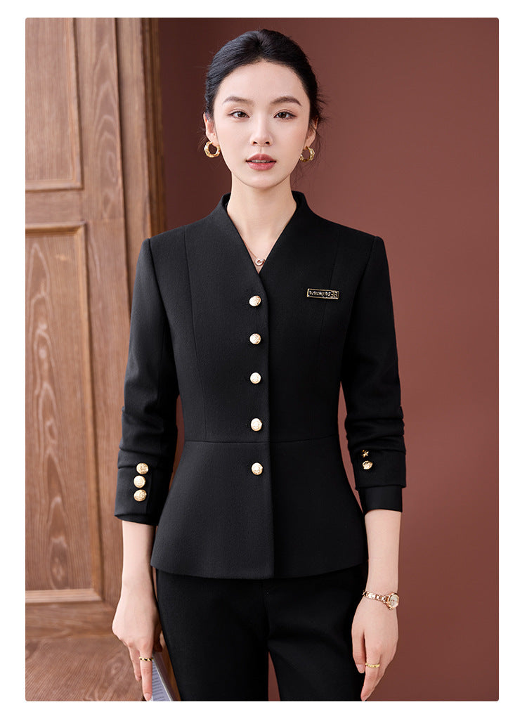 High-End Professional Suit for Women, Autumn Outfit, Stylish and Capable Workwear for Sales Department and Beauty Salon