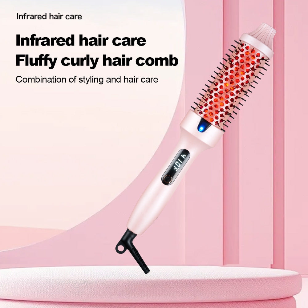 Patented Cross-Border Popular Infrared Curling Comb Straightening Comb Curling Iron Internet Celebrity Short Hair Home Electric Curling Wand