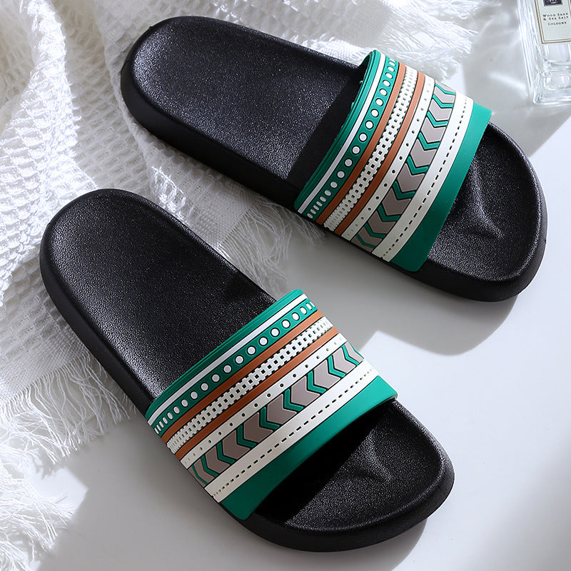 Home Slippers Indoor Bathroom Non-slip Sandals Summer Outdoor Leisure Sandals and Slippers Couple Wear Trendy Slides