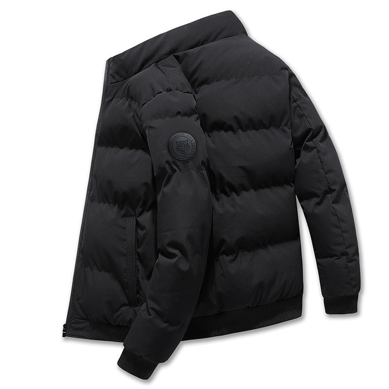 2022 Winter New Men's Cotton Jacket Trendy Stand Collar down Cotton Coat Men's Fashion Brand Outerwear Korean Style Thick Cotton Jacket