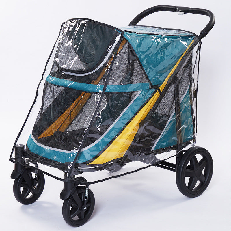 Outdoor Pet Cart Rain Cover Eva Transparent Cart Poncho Rainproof Warm Dog Cart Raincoat Windproof Cover Wholesale
