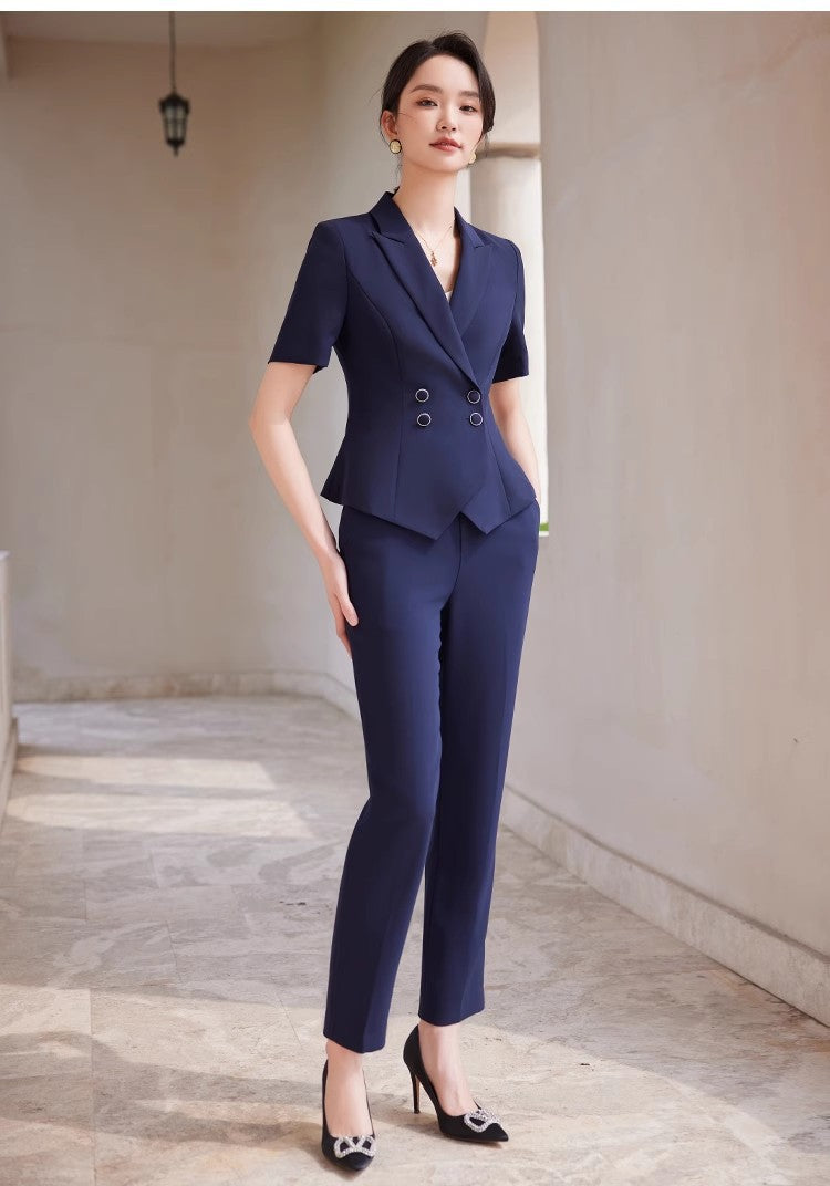 Aishangchen Sales Department Temperament Suit 2025 New Work Clothes Professional Business Short-Sleeved Suit Professional Wear