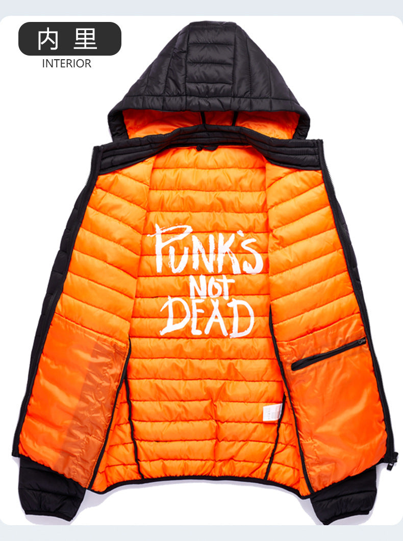 2025 Autumn/Winter Ribbed Jacket with Zipper, Detachable Hood, Men's Cross-Border E-Commerce Dropshipping, 2025 New Model