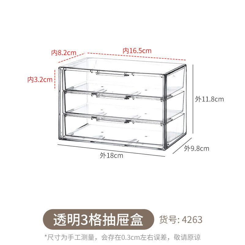 Pen Holder Desktop Stationery Storage Box Transparent Acrylic Multifunctional Student Pen Holder Office Note Pad Organizer Box