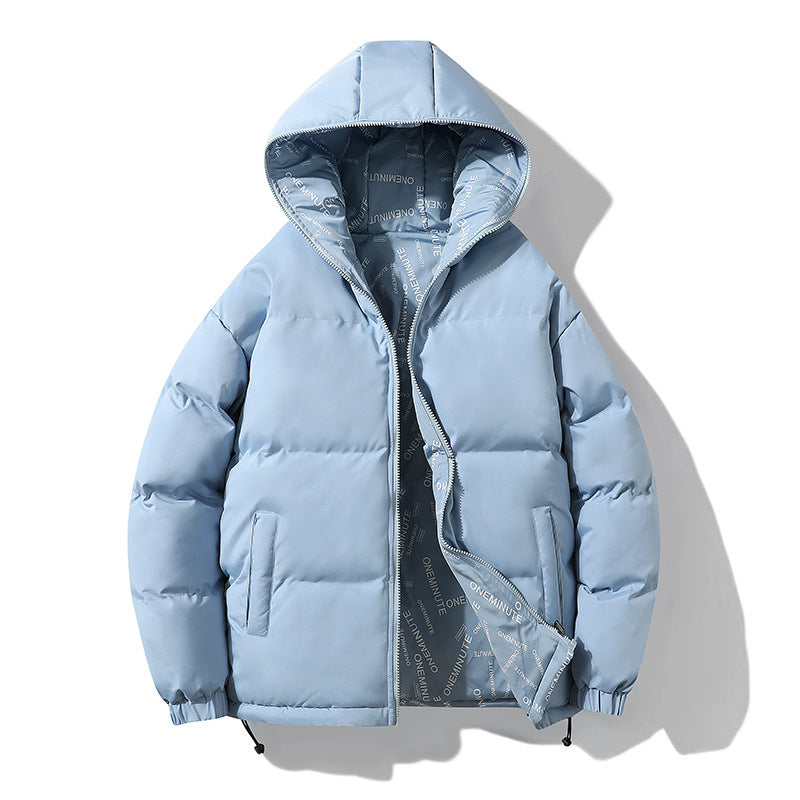 2025 New Trendy Brand Plus Size Cotton Jacket Couple Style Reversible Hooded Loose Winter Thick Warm Coat