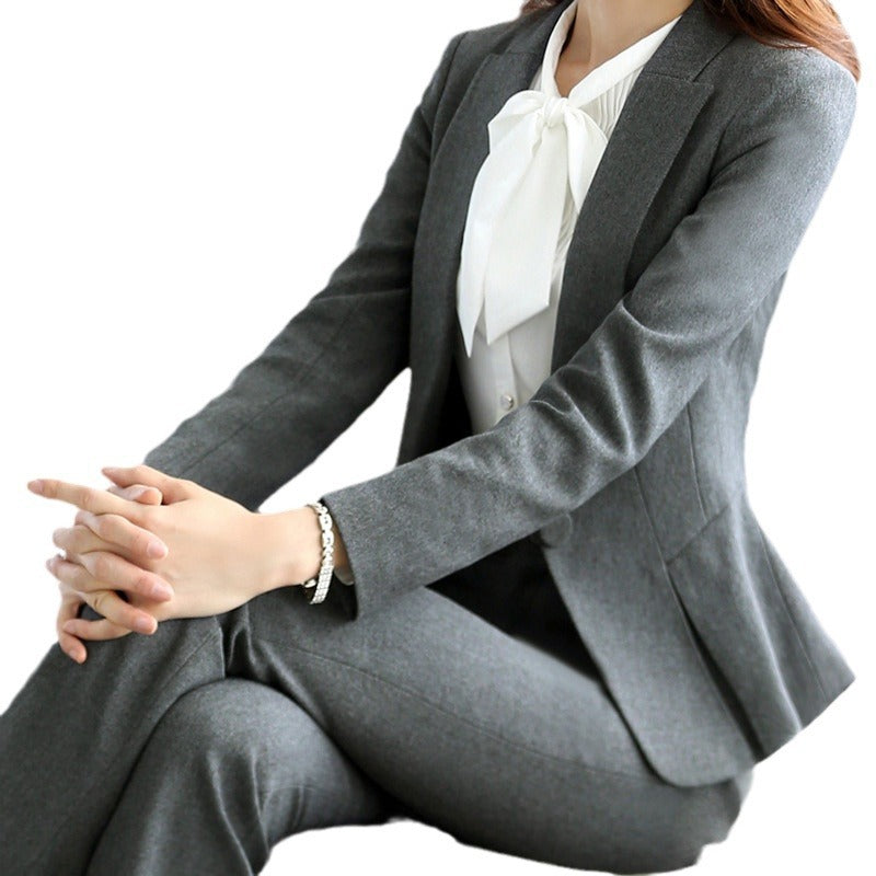 2024 Autumn Professional suit Women's Long Sleeve OL Suit suit Women's Dress Interview Wrinkle-resistant Non-iron Work Clothes ol