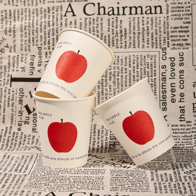 Ins Style Simple Disposable Paper Cup 250ml Large Capacity Household Thickened Tea Cup Wholesale Coffee Cup