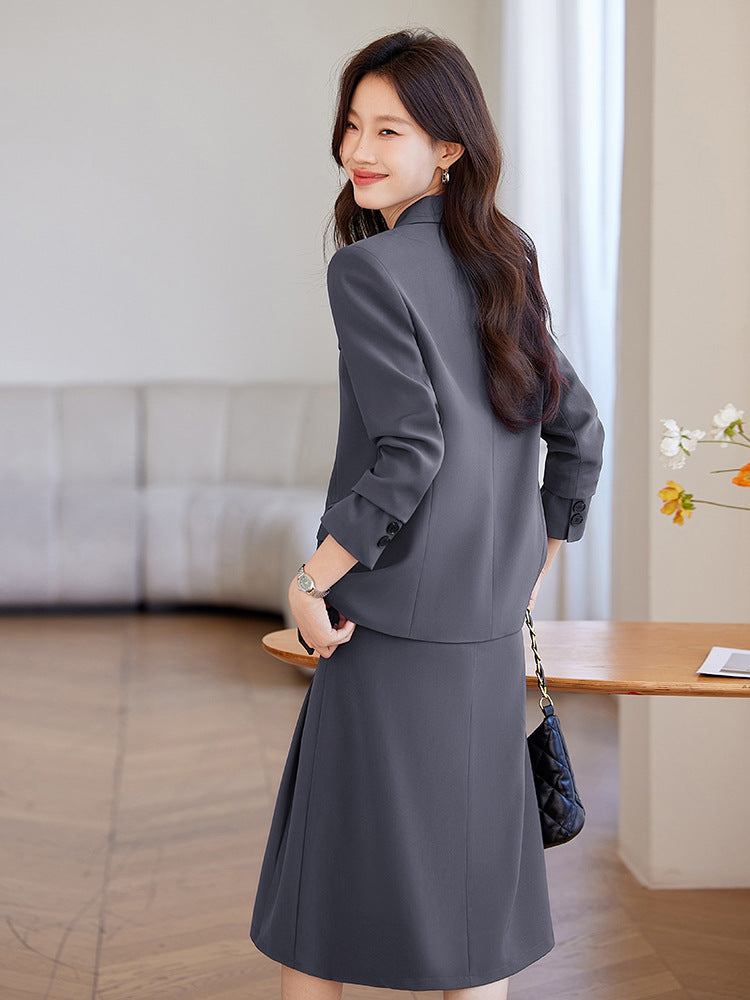 Cross-Border Women's Blazer Formal Wear Women's Suit Professional Teaching and Art Exam Attire High-End College Student Interview Suit