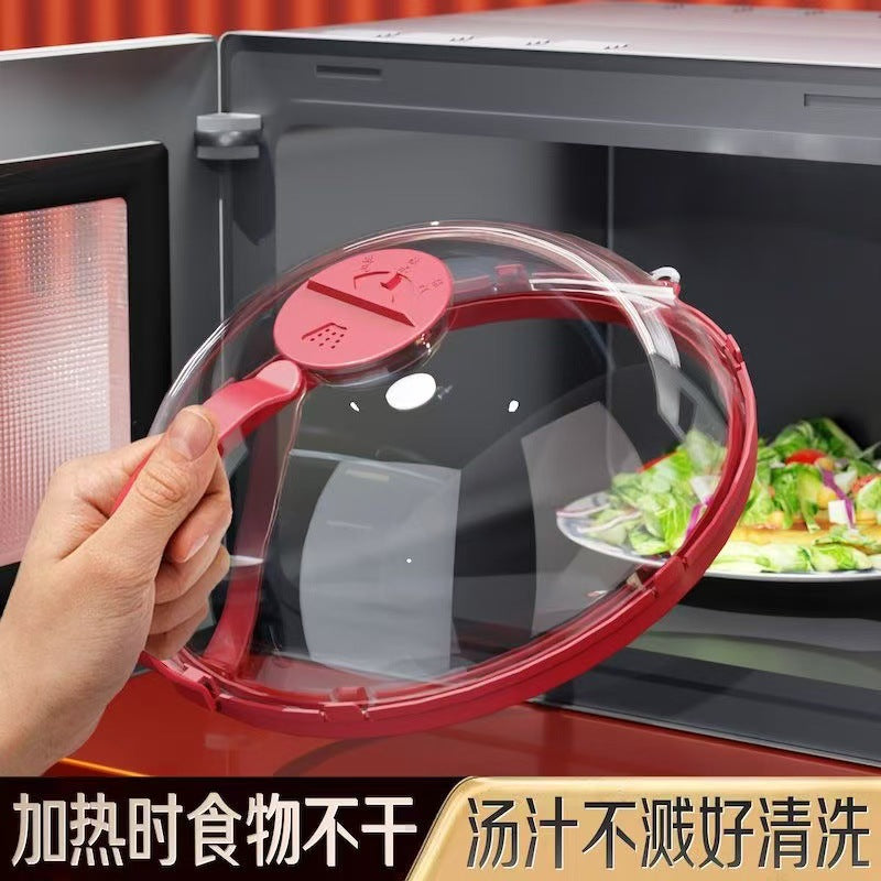 Microwave Oven Splash Cover High Temperature Resistant Bowl Cover Household Food Grade Plastic Heating Cover Special Hot Vegetable Cover for Fresh Keeping