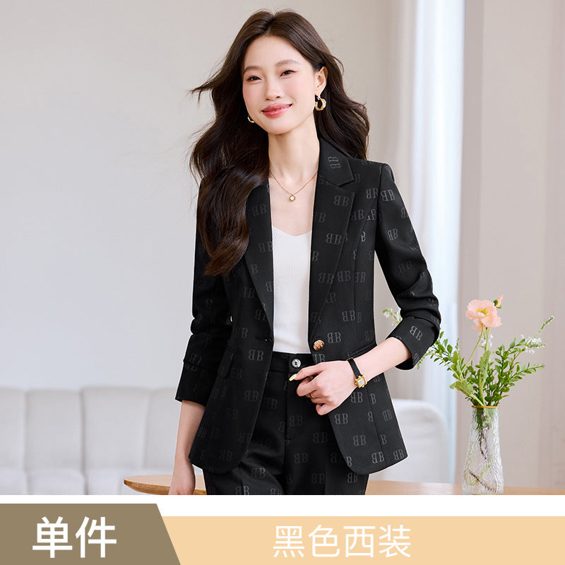 High-End Fashion Letter Printed Suit Suit for Women Spring & Fall 2025 New Design Exquisite Suit Two-Piece Set