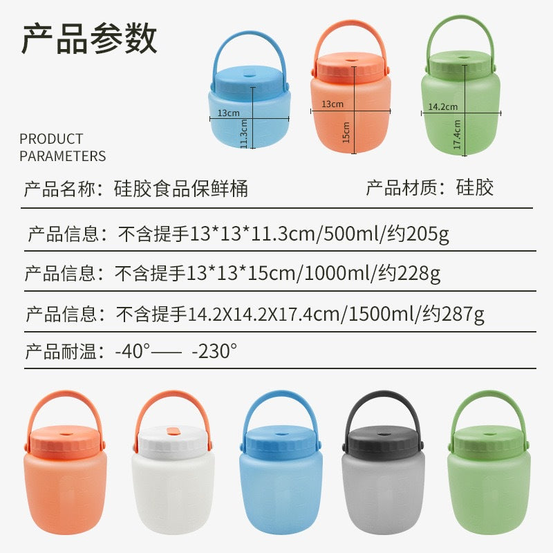 Platinum Silicone Fresh-Keeping Sealed Refrigerator Freezer Storage Kitchen Divided Storage Household Food Preservation Bag