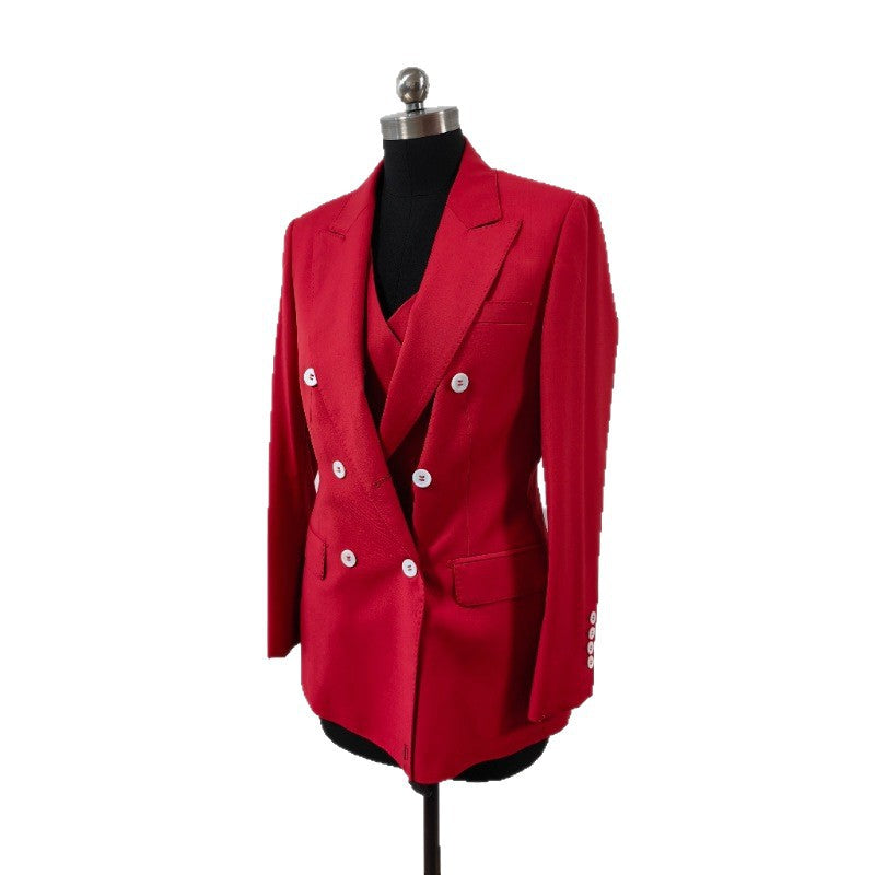 Women's Pants and Jackets Wholesale Red Business Attire Fashion Suits Factory Direct Sales Chinese Style New Chinese Women's Clothing