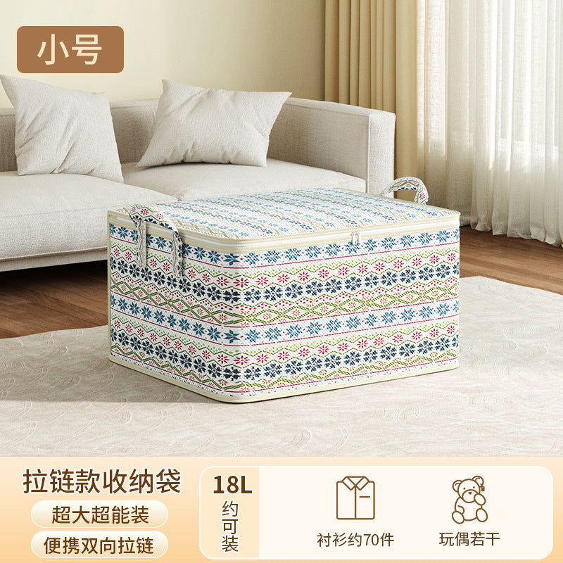 Large-Capacity Moving Packing Bag for Clothes, Cotton Quilt, Luggage Storage Bag, Snakeskin Woven Clothing Storage Bag