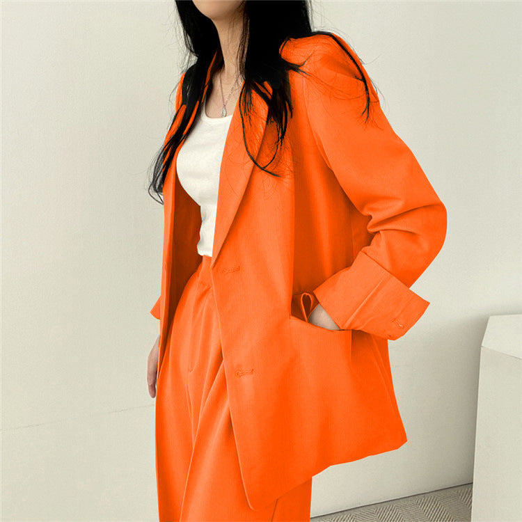 Suit Jacket High Sense Women's Spring and Autumn Design Sense Thin Niche Professional suit Temperament Slim-fit Small Suit Two-piece Set