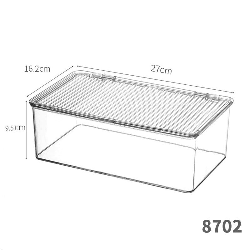 Storage box with lid storage box transparent acrylic kitchen cosmetics sundries station snacks toys clothes books