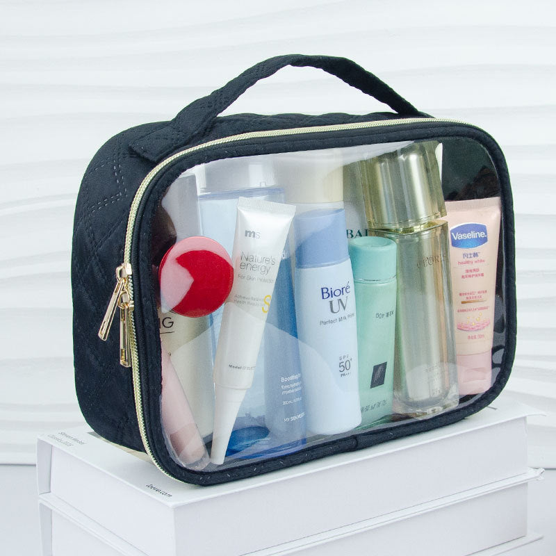 Cross-Border New Style Storage Bag, Portable Hand-Held Multi-Functional Waterproof Travel Transparent Pvc Storage Bag