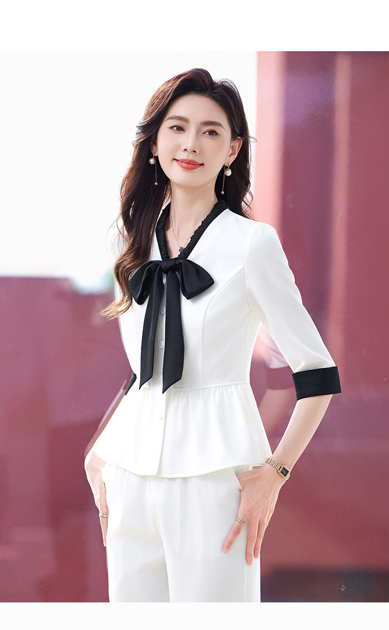 High-End Elegant Professional Interview Suit Fashion Age-Reducing Petite Fashion Suit Height-Enhancing Workwear Pants for Women