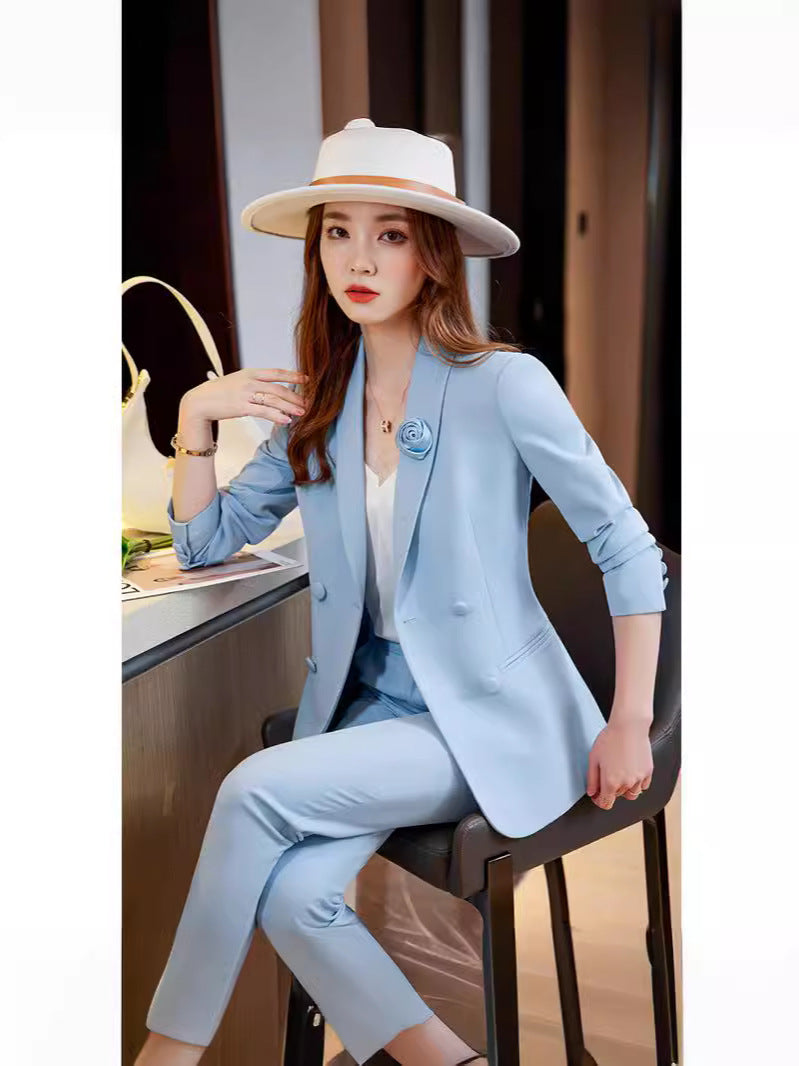 Cross-border spring business attire professional suit women's hotel front desk work clothes women's formal attire beautician work clothes