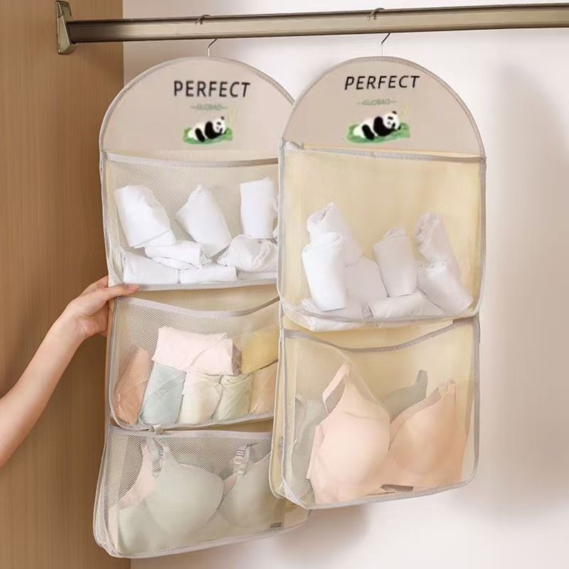 Socks Storage Artifact Net Bag Hanging Bag Dormitory Hanging Wardrobe Underwear Underwear Underwear Door Rear Storage Finishing Storage Bag