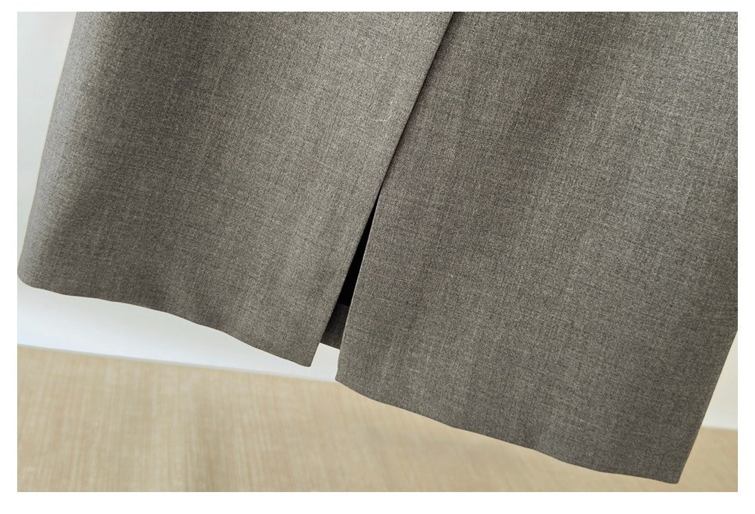 Endy Professional Worsted Wool Vest Skirt suit Summer High-end Sense Elegant Sleeveless Vest Top Straight Skirt