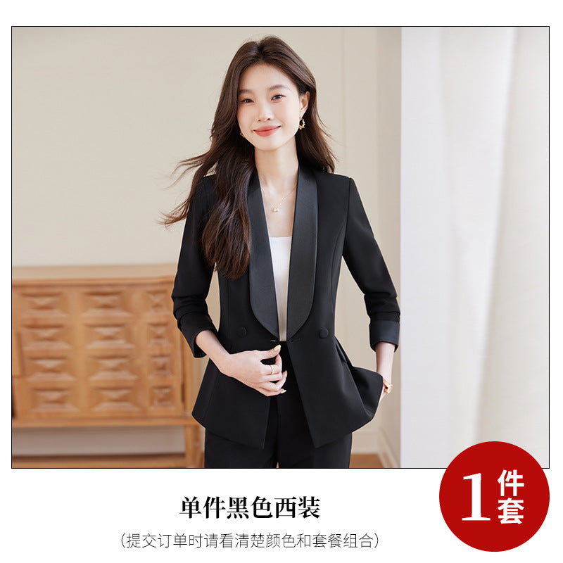 High-End Suit Suit Spring & Fall New Goddess Style Casual Slimming Look Elegant Fashion Commuter Business Professional Workwear