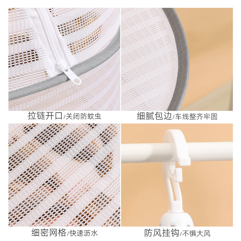 Drying Net Dry Goods Artifact Fly-proof Cage Foldable Balcony Dry Goods Net Home Drying Fish Drying Vegetable Net