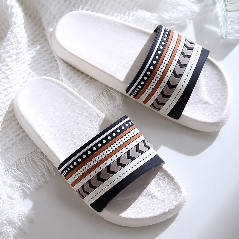 Home Slippers Indoor Bathroom Non-slip Sandals Summer Outdoor Leisure Sandals and Slippers Couple Wear Trendy Slides