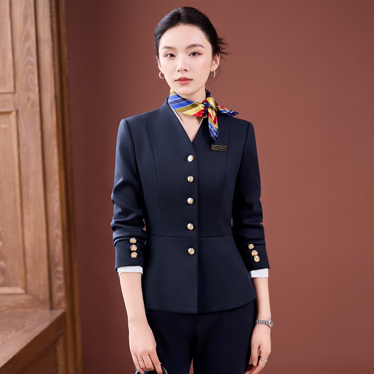 High-End Professional Suit for Women, Autumn Outfit, Stylish and Capable Workwear for Sales Department and Beauty Salon