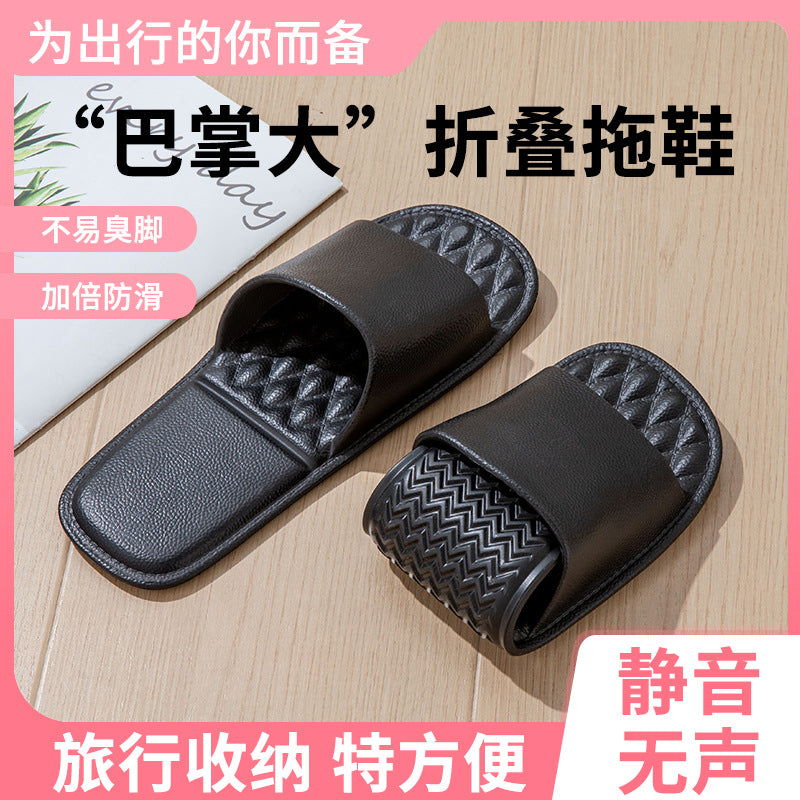 Travel Slippers Women's Foldable Portable Travel Beach Business Travel Disposable Hotel Bathing Anti-Slip Sandals for Men