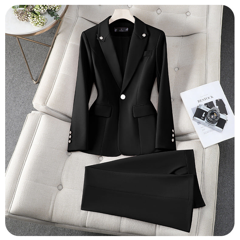 Cross-Border Women's Suit Set, New Autumn Style for College Students, Interview Formal Wear, Elegant Goddess Style Casual Blazer