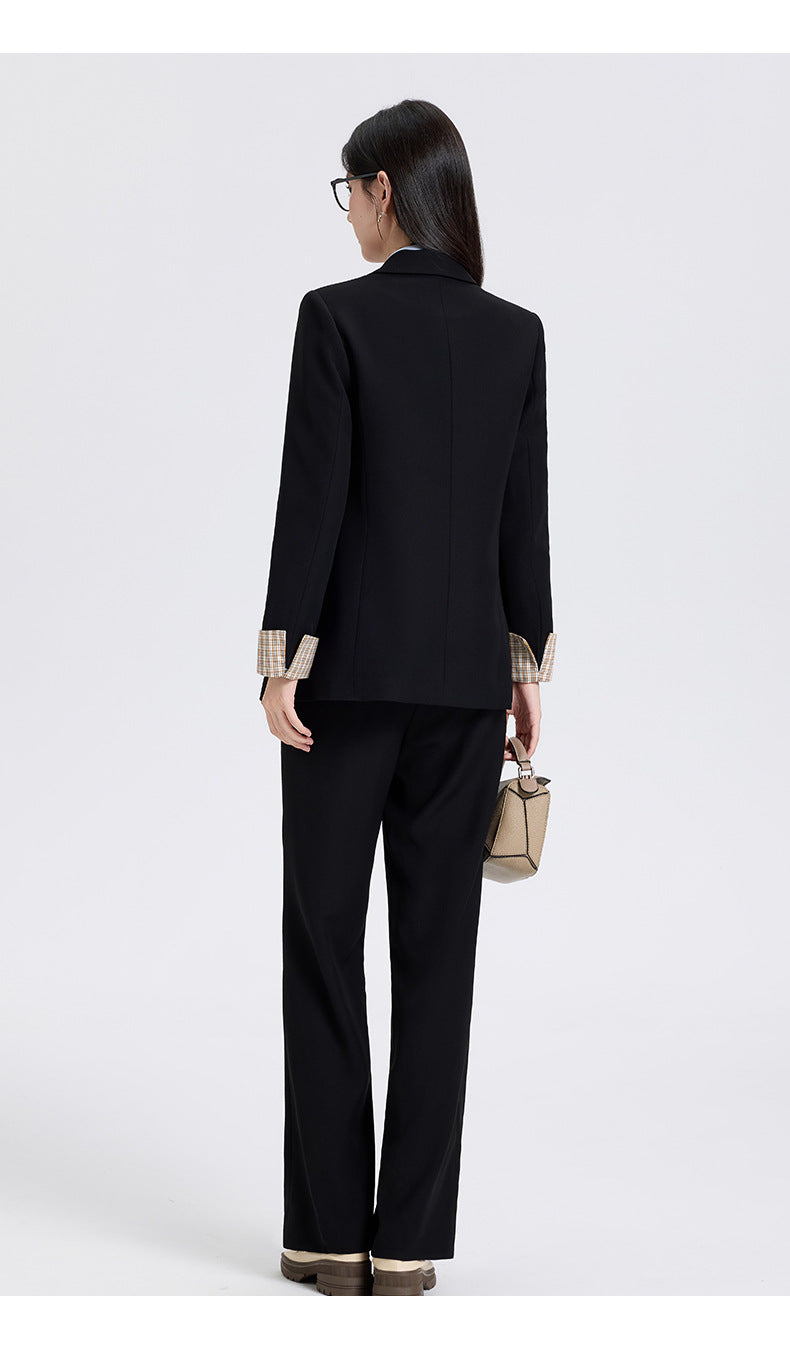 Cross-Border Professional Women's Suit Set, High-End Elegant Business Attire, Sophisticated Look for College Students' Interviews, Formal Suit Jacket