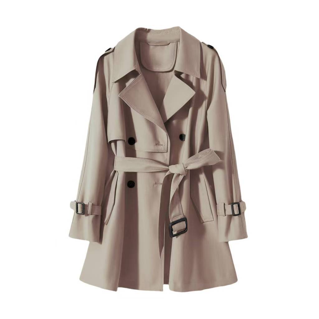 Orange Short Trench Coat for Women, Elegant and Casual Style, 2024 Spring New Model, Three-Dimensional Silhouette, Light Luxury Style Blazer