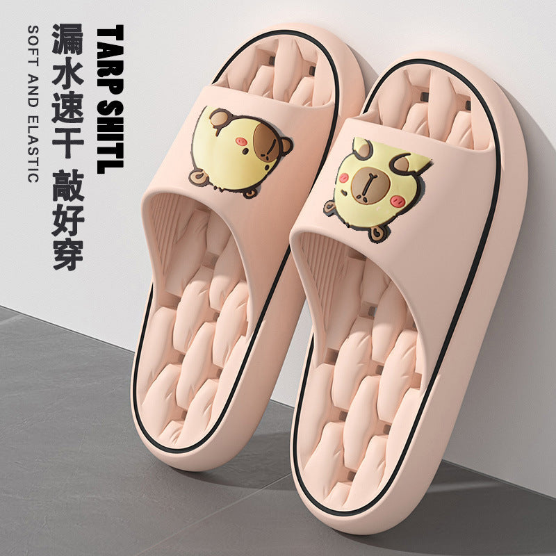 Kapi Barra Eva Slippers Women's Home Indoor Bath Shoes Bathroom Leakage Non-slip Slippers Men's Breathable Sandals