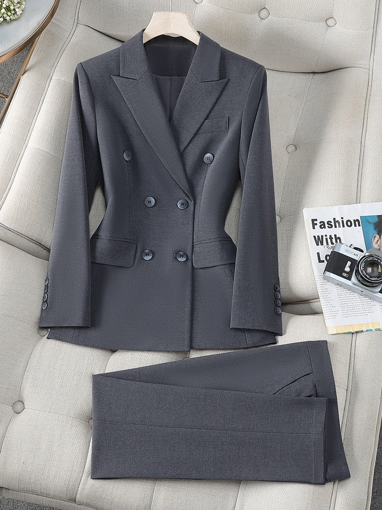 Cross-Border Suit Set for Female College Students, Interview Attire, Formal Fitted Jacket, New High-End Professional Workwear