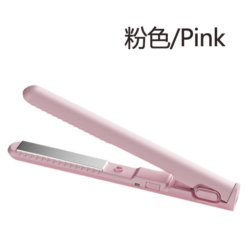 Cross-Border Direct Hair Straightener Curling Iron for Women, Student Dormitory Dual-Use USB Small Electric Hair Straightener and Curling Iron