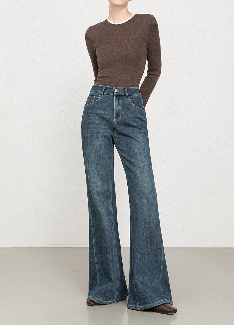 If the 2025 Winter New Style Fleece-Lined and Thickened Women's Jeans Are Four-Way Stretch, Warm, Long, Flared Pants 8120H