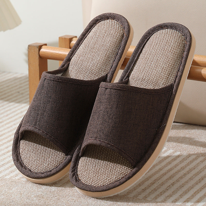 B&B Slippers Linen Hotel Disposable Slippers Beauty Salon Home Couple Men's Thickened Non-Slip Wholesale