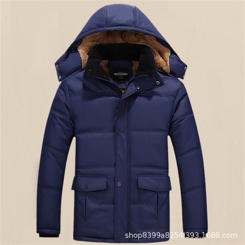 Cotton-padded coat for men 2019 new winter middle-aged and elderly warm cotton-padded coat fleece-lined thickened fashion dad wear wholesale