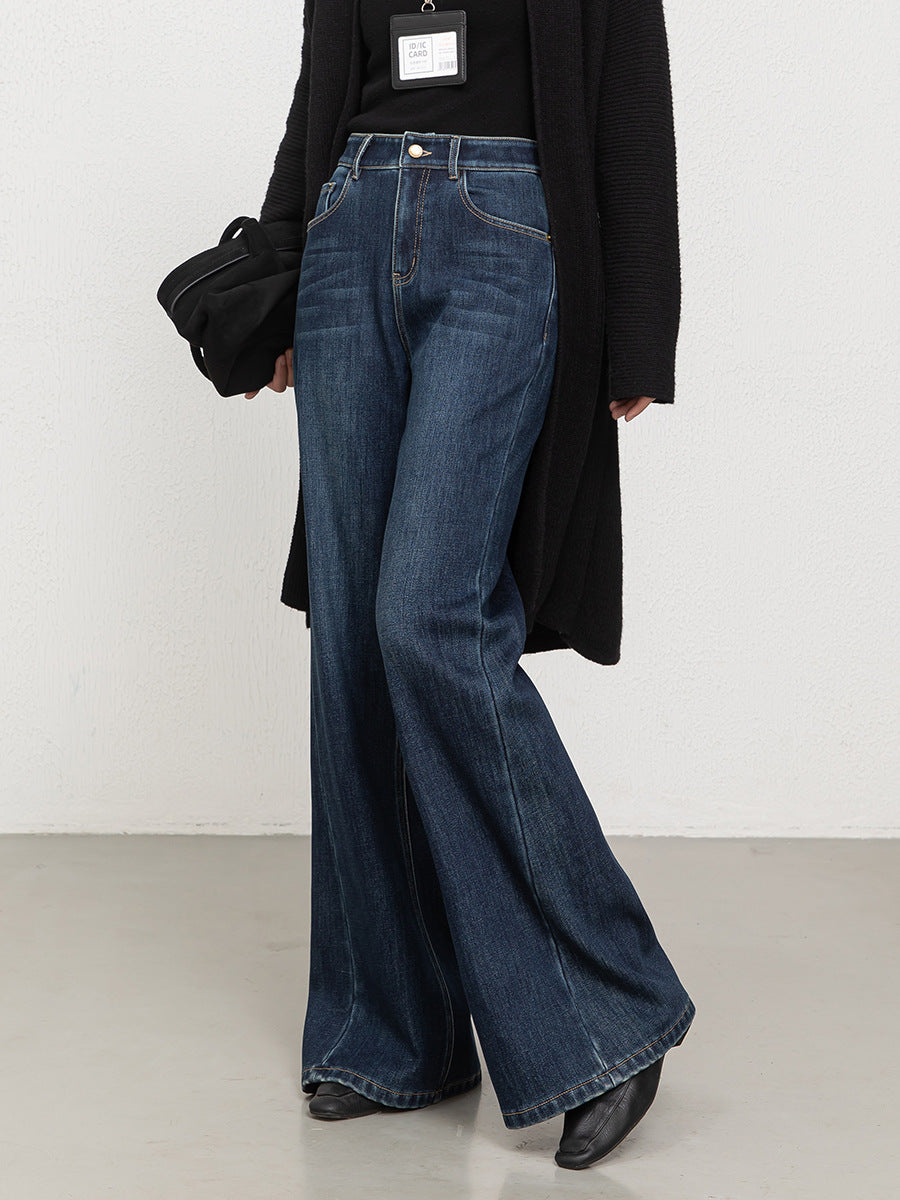 If the 2025 Winter New Style Fleece-Lined and Thickened Women's Jeans Are Four-Way Stretch, Warm, Long, Flared Pants 8120H