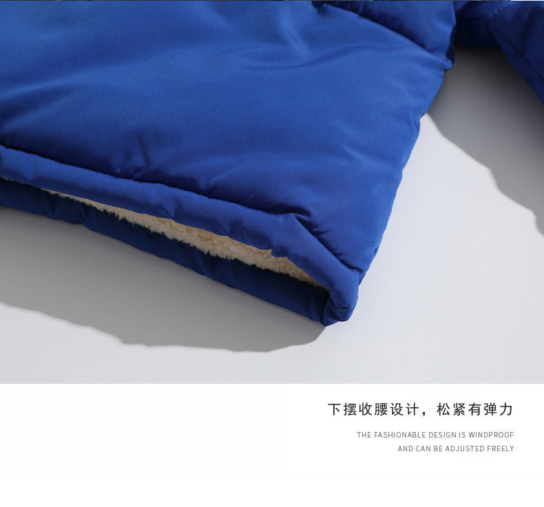 Cross-border Winter New Men's Loose Collar fleece-lined Cotton-padded Clothes Korean Style Youth Fashion Trendy Casual Cotton-padded Jacket