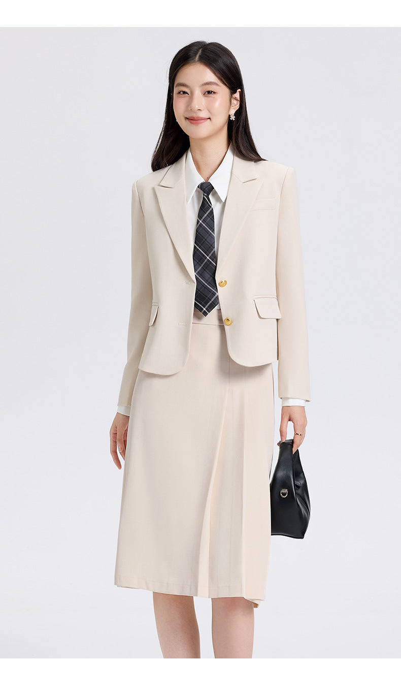 Cross-Border Gray Blazer for Women, New Spring and Autumn Professional Formal Suit, Short Blazer for College Students, High-End Feel