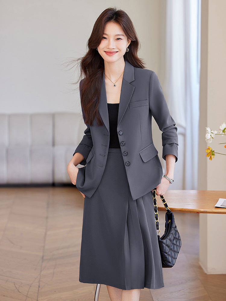 Cross-Border Women's Blazer Formal Wear Women's Suit Professional Teaching and Art Exam Attire High-End College Student Interview Suit