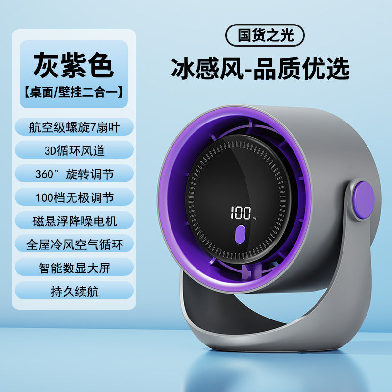 Desktop Fan 2025 New Office Desk Silent Refrigeration Small Fan Wall-Mounted Kitchen Special Electric Fan