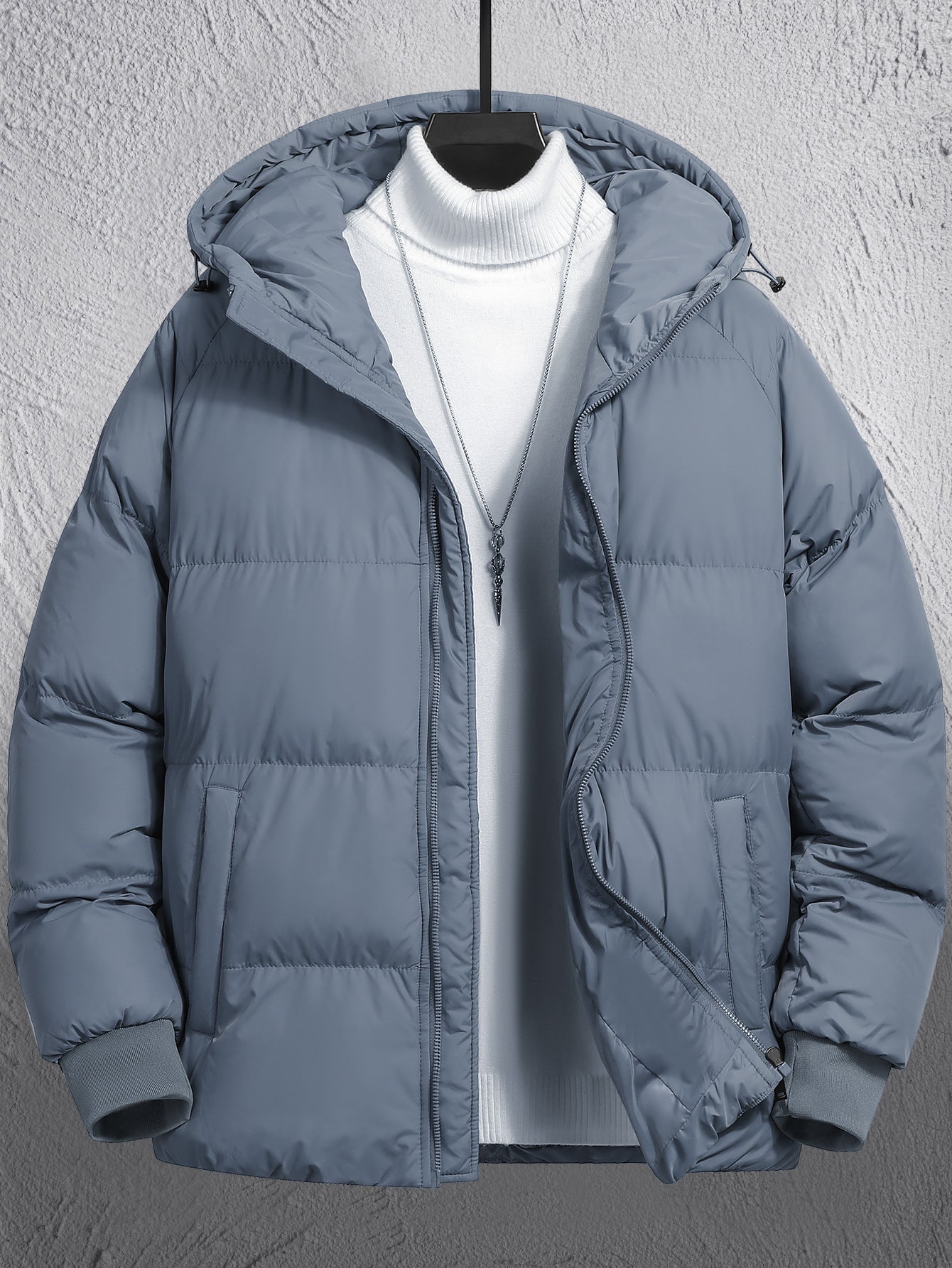 Cross-Border Men's Thickened Cotton Jacket with Hood, Loose Fit, Warm, Versatile, Casual, Cold-Proof Men's Cotton Coat, Trendy Sports Jacket