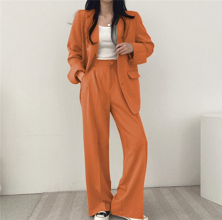 Suit Jacket High Sense Women's Spring and Autumn Design Sense Thin Niche Professional suit Temperament Slim-fit Small Suit Two-piece Set