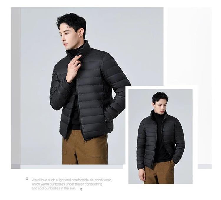 2024 New Style Lightweight Cotton Western Style Clothing Men's Short Lightweight Anti-Season Light Warm Jacket Fashionable Stitching