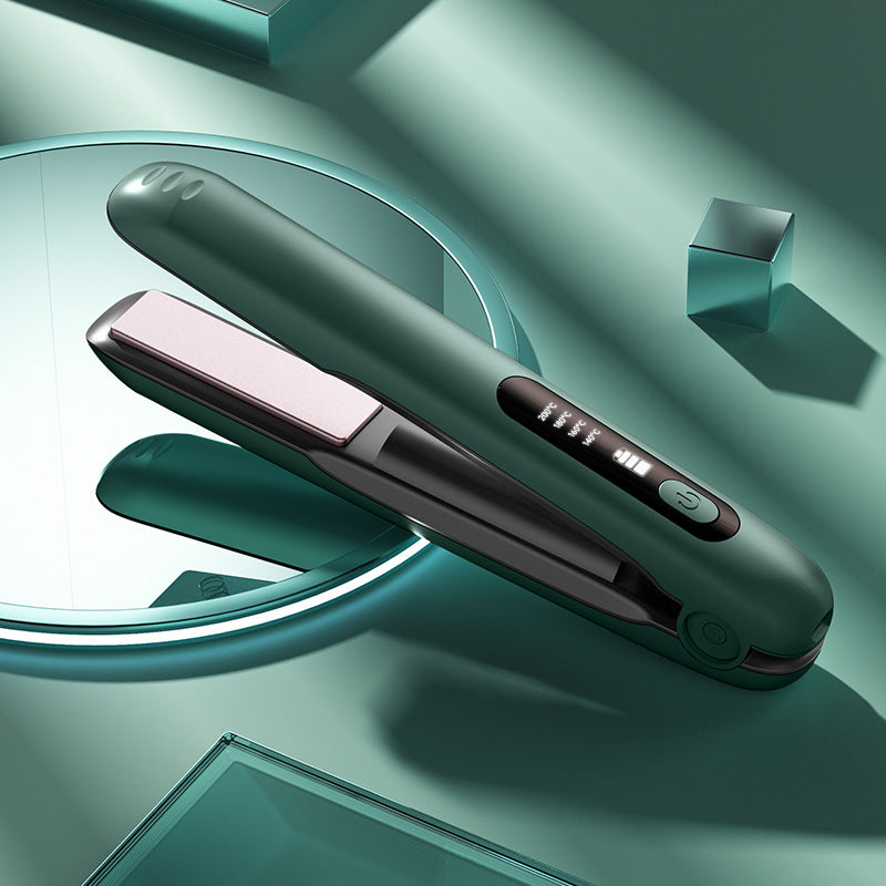 USB rechargeable wireless hair straightener straight curling iron dual-purpose curling iron portable straight plate splint hair straightener