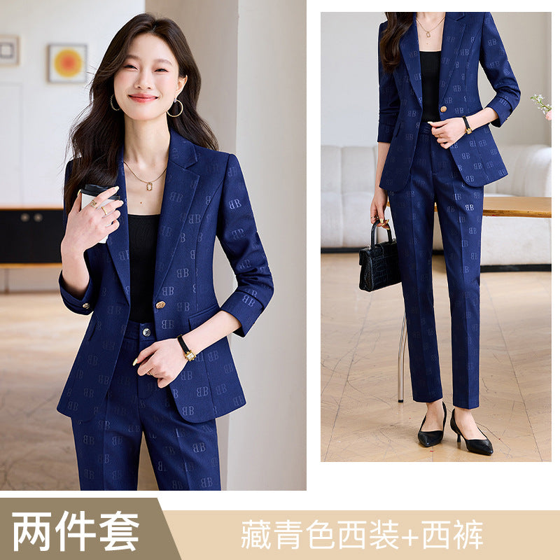 High-End Fashion Letter Printed Suit Suit for Women Spring & Fall 2025 New Design Exquisite Suit Two-Piece Set